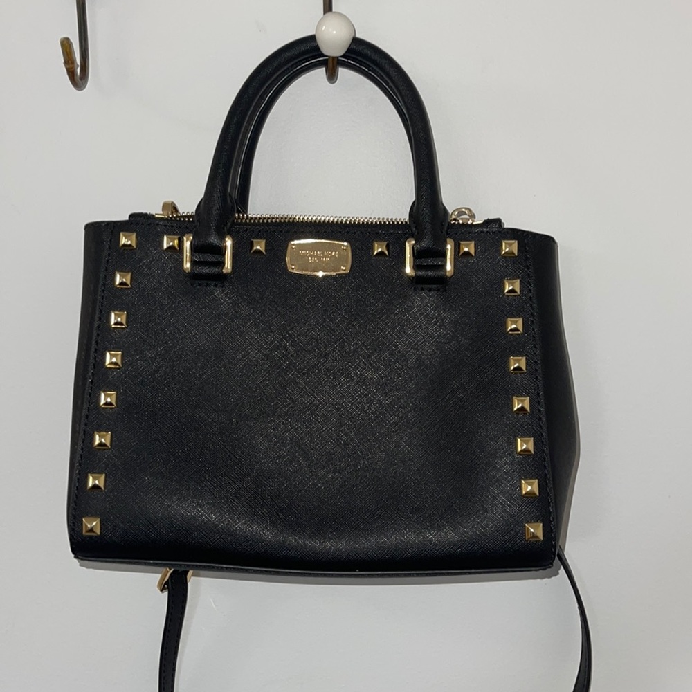 Michael Kors rockstud satchel crossbody black